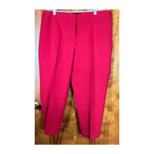 Talbots Woman Red Stretch Slacks 18W Short Length NWT
